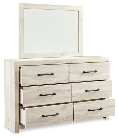 Cambeck Whitewash King Storage Bed, 2 Dressers, Mirror, and 2 Nightstands from Ashley - Luna Furniture
