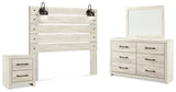 Cambeck Whitewash Queen Panel Headboard, Dresser, Mirror, and Nightstand from Ashley - Luna Furniture