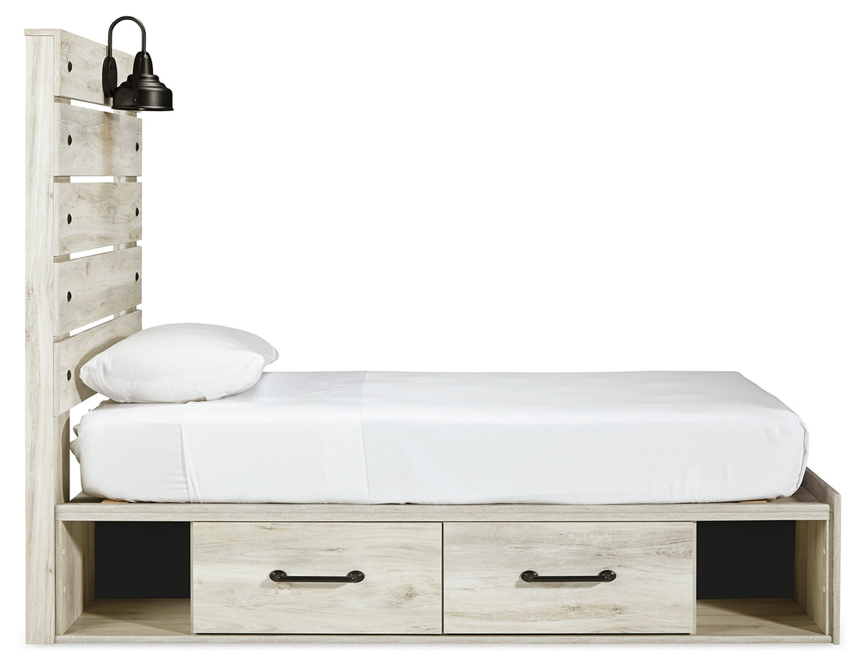 Cambeck Whitewash Twin Panel Bed, Dresser, Chest and Nightstand from Ashley - Luna Furniture