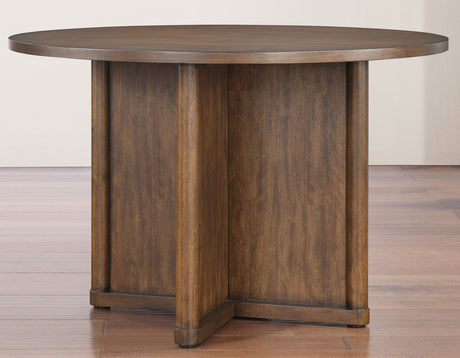 Cambridge Burnished Chestnut 47.25″ Round Dining Table from Steve Silver - Luna Furniture