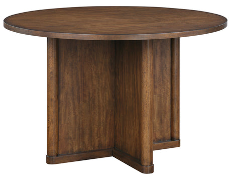 Cambridge Burnished Chestnut 47.25″ Round Dining Table from Steve Silver - Luna Furniture