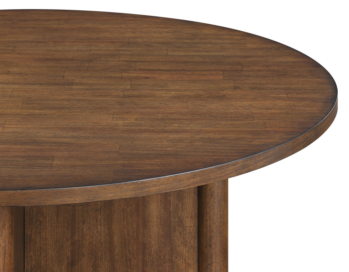 Cambridge Burnished Chestnut 47.25″ Round Dining Table from Steve Silver - Luna Furniture