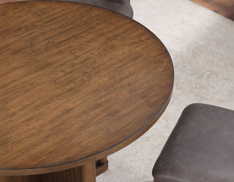 Cambridge Burnished Chestnut 47.25″ Round Dining Table from Steve Silver - Luna Furniture