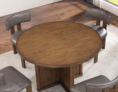 Cambridge Burnished Chestnut Dining Set with Folding Removable Game Top from Steve Silver - Luna Furniture