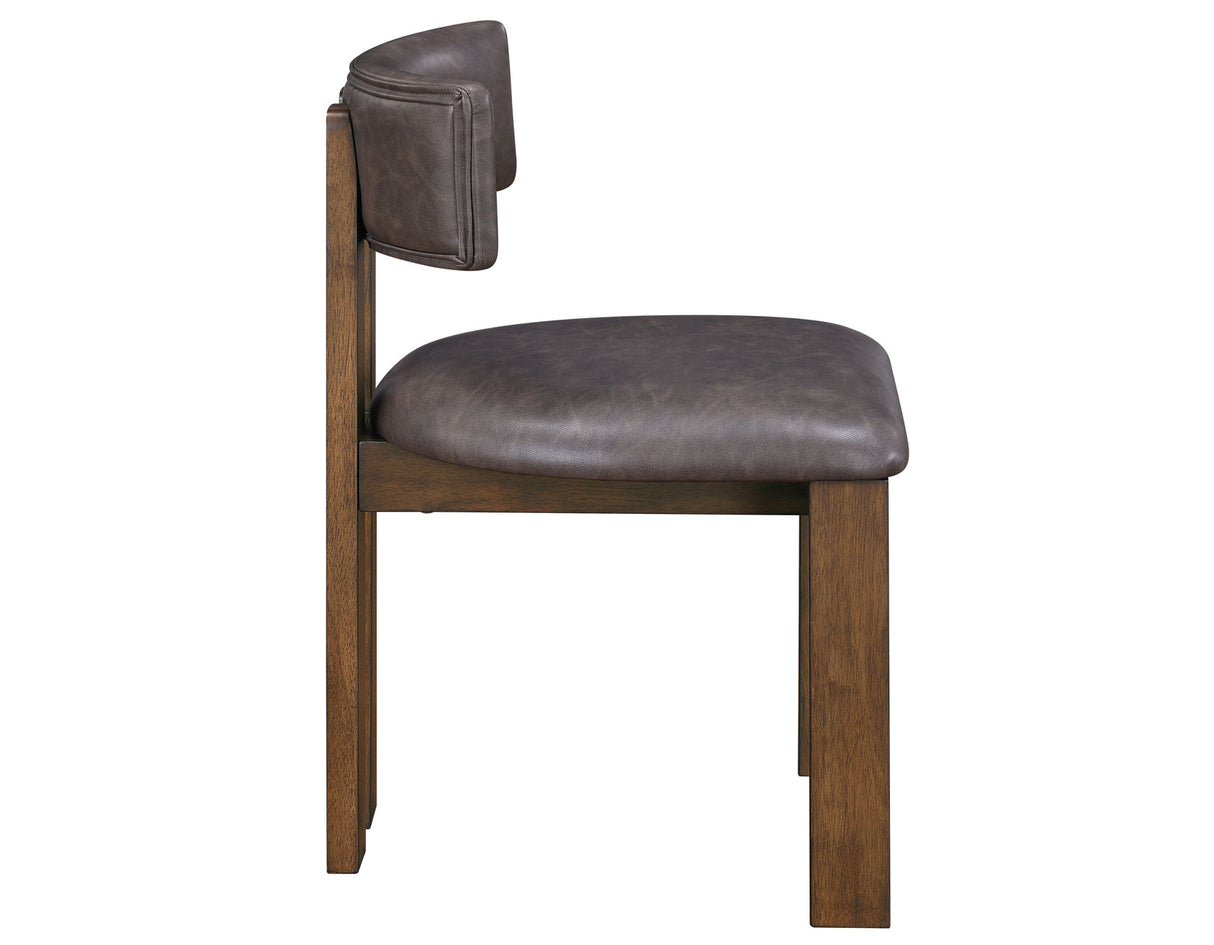 Cambridge Burnished Chestnut Vegan Leather Side Chair, Set of 2 from Steve Silver - Luna Furniture
