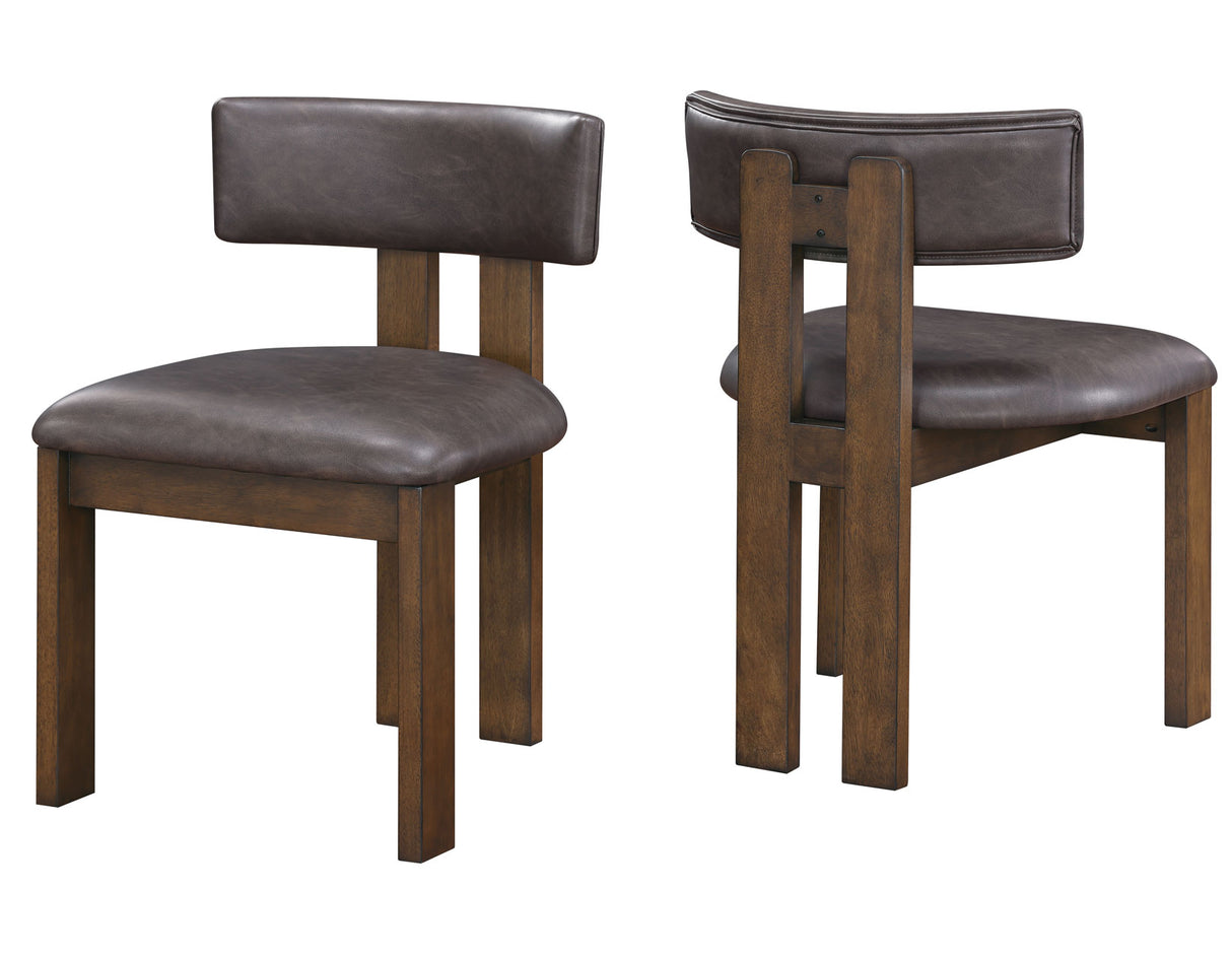 Cambridge Burnished Chestnut Vegan Leather Side Chair, Set of 2 from Steve Silver - Luna Furniture