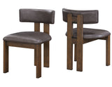 Cambridge Burnished Chestnut Vegan Leather Side Chair, Set of 2 from Steve Silver - Luna Furniture