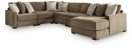 Camellia-Court Coffee 6-Piece Sectional with Chaise from Ashley Furniture - Luna Furniture