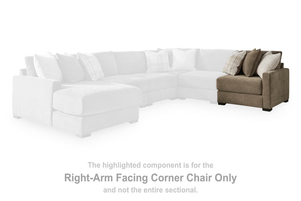 Camellia-Court Coffee Right-Arm Facing Corner Chair