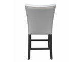Camila 24″ Counter Stool, Silver Leatherette, Set of 2 from Steve Silver - Luna Furniture