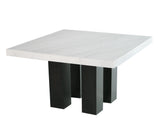 Camila 54 inch Square White Marble Top Counter Table from Steve Silver - Luna Furniture