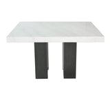 Camila 54 inch Square White Marble Top Dining Table from Steve Silver - Luna Furniture
