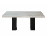 Camila 70 inch Rectangular Marble Top Dining Table from Steve Silver - Luna Furniture