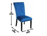 Camila Blue Velvet Side Chair, Set of 2 from Steve Silver - Luna Furniture