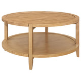 Camillo Maple 2-Piece Round Coffee and End Table Set from Coaster - Luna Furniture