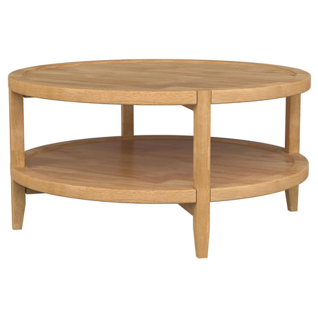 Camillo Maple 3-Piece Round Coffee and End Table Set from Coaster - Luna Furniture