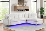 Candy Beige Reversible Sectional with LED Lights from Happy Homes - Luna Furniture