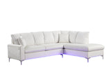 Candy Beige Reversible Sectional with LED Lights from Happy Homes - Luna Furniture