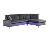 Candy Charcoal Reversible Sectional with LED Lights from Happy Homes - Luna Furniture