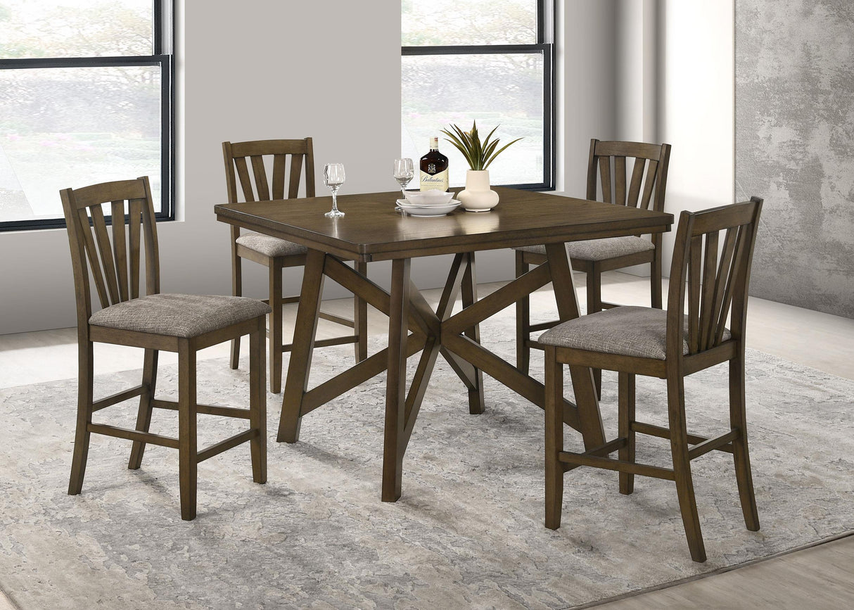 Canfield 5-piece 47-inch Counter Height Dining Set Brown from Coaster - Luna Furniture