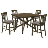 Canfield 5-piece 47-inch Counter Height Dining Set Brown from Coaster - Luna Furniture