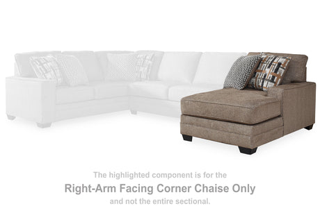 Cannonbrook Nutmeg Right-Arm Facing Corner Chaise from Ashley - Luna Furniture