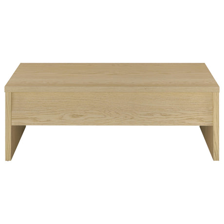 Canoga Light Oak Engineered Wood Lift Top Coffee Table from Coaster - Luna Furniture