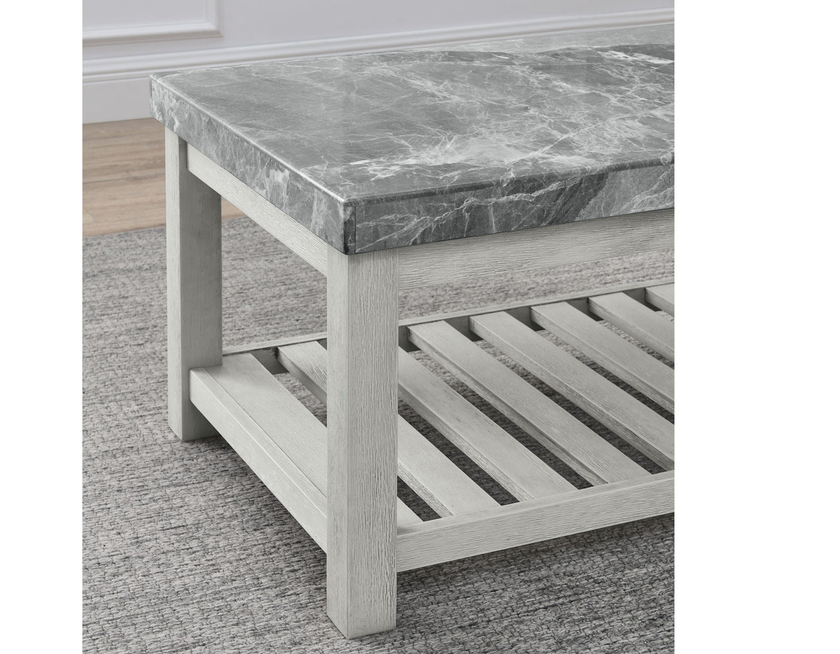 Canova Gray Marble Coffee Table from Steve Silver - Luna Furniture