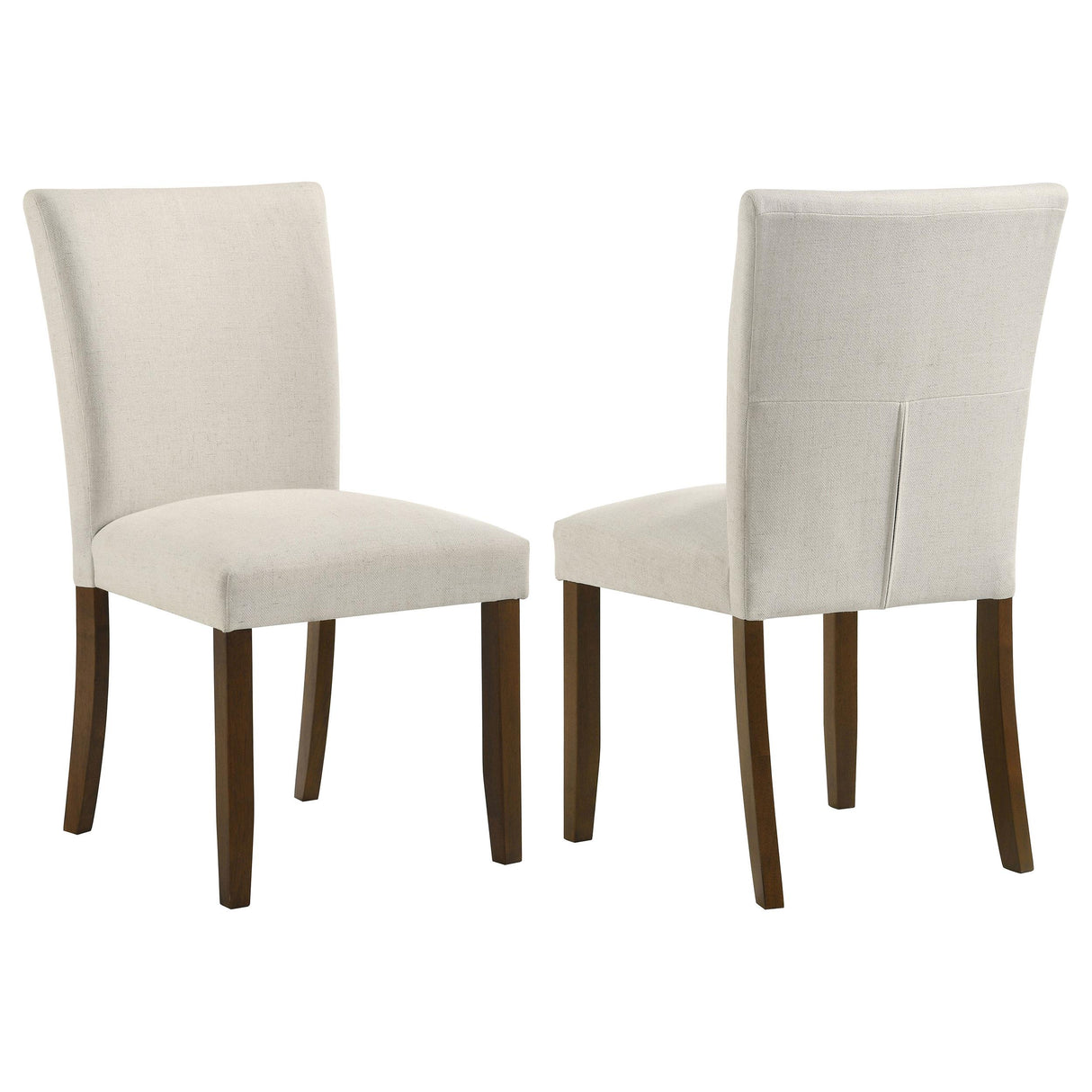 Cantley Beige Upholstered Dining Side Chair, Set of 2 from Coaster - Luna Furniture