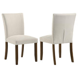 Cantley Beige Upholstered Dining Side Chair, Set of 2 from Coaster - Luna Furniture