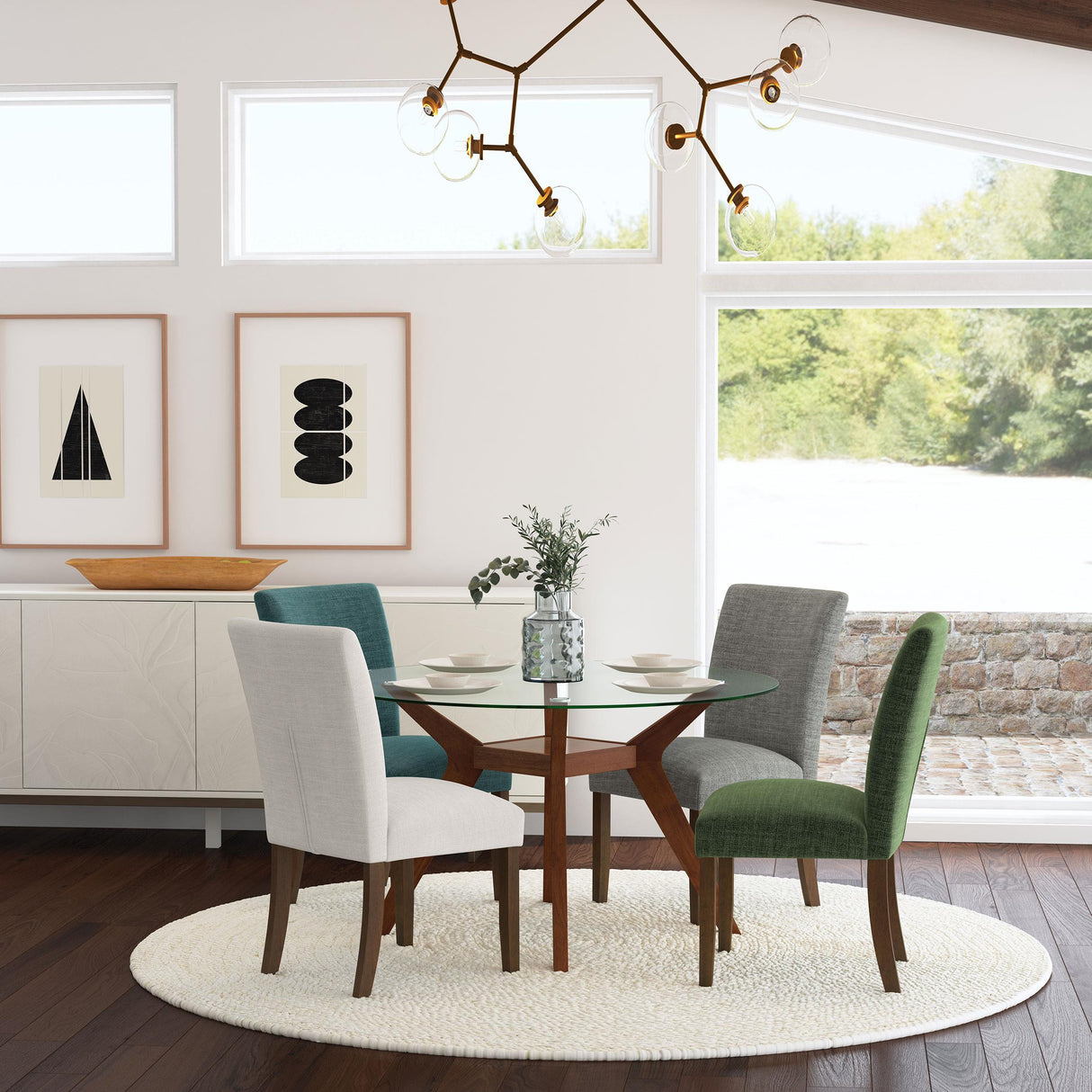 Cantley Beige Upholstered Dining Side Chair, Set of 2 from Coaster - Luna Furniture