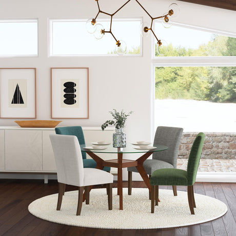 Cantley Beige Upholstered Dining Side Chair, Set of 2 from Coaster - Luna Furniture