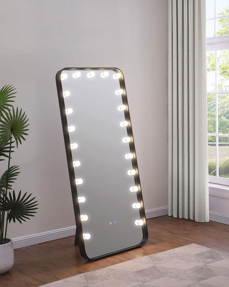 Canton Black LED Standing Mirror with Speakers from Coaster - Luna Furniture
