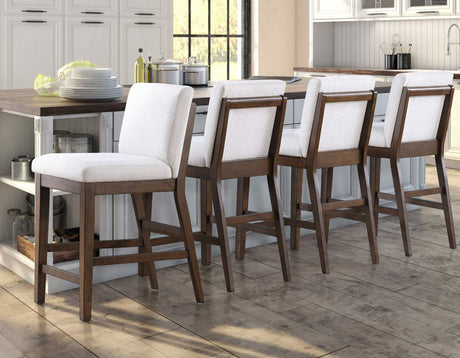 Canton 5-Piece 72″ Counter Dining Set with Upholstered Counter Chairs from Steve Silver - Luna Furniture