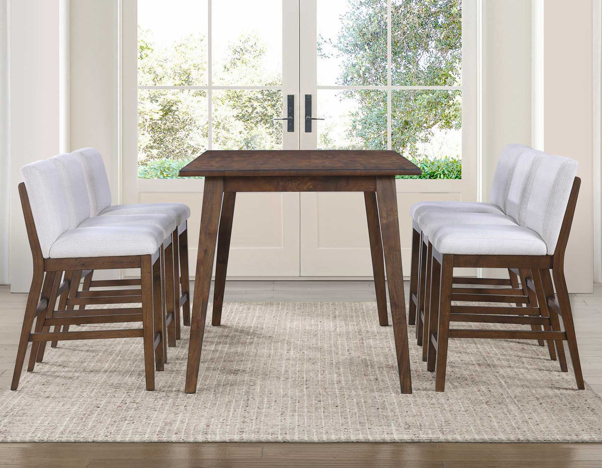 Canton Mocha/Eggshell 5-Piece Counter Height Dining Set from Steve Silver - Luna Furniture