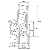 Cardova Vineyard Oak 5-Piece Counter Height Dining Set from Coaster - Luna Furniture