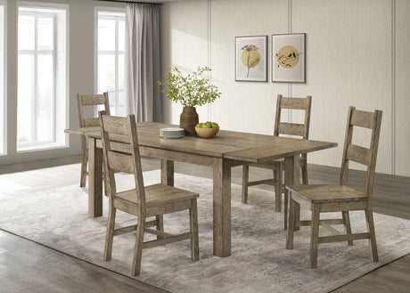 Cardova Vineyard Oak 5-Piece Extension Table Dining Set from Coaster - Luna Furniture