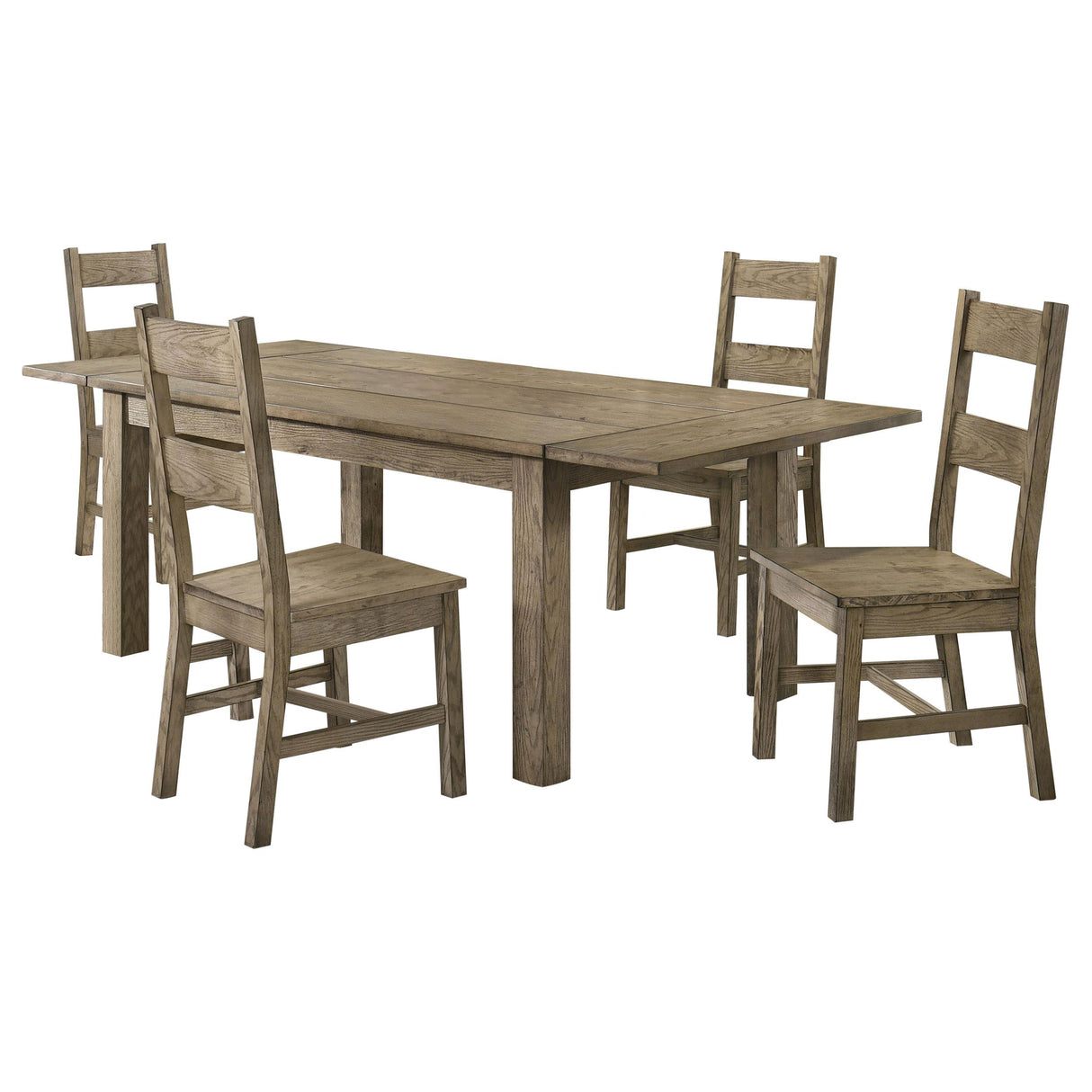 Cardova Vineyard Oak 5-Piece Extension Table Dining Set from Coaster - Luna Furniture