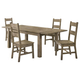 Cardova Vineyard Oak 5-Piece Extension Table Dining Set from Coaster - Luna Furniture