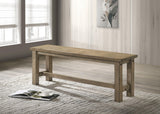 Cardova Vineyard Oak 51-inch Solid Wood Dining Bench from Coaster - Luna Furniture
