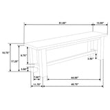 Cardova Vineyard Oak 51-inch Solid Wood Dining Bench from Coaster - Luna Furniture