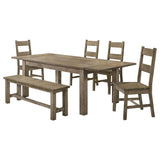 Cardova Vineyard Oak 6-Piece Extension Table Dining Set from Coaster - Luna Furniture