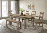 Cardova Vineyard Oak 87-inch Solid Wood Extension Dining Table from Coaster - Luna Furniture