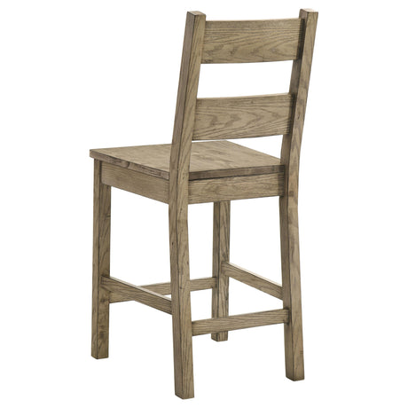 Cardova Vineyard Oak Counter Height Dining Chair, Set of 2 from Coaster - Luna Furniture