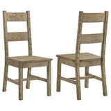 Cardova Vineyard Oak Solid Wood Dining Side Chair, Set of 2 from Coaster - Luna Furniture