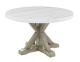 Carena 52-inch Round White Marble Top Dining Table from Steve Silver - Luna Furniture