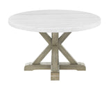 Carena 52-inch Round White Marble Top Dining Table from Steve Silver - Luna Furniture