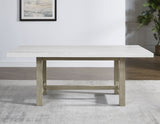 Carena 78-inch White Marble Top Dining Table from Steve Silver - Luna Furniture