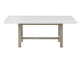 Carena 78-inch White Marble Top Dining Table from Steve Silver - Luna Furniture