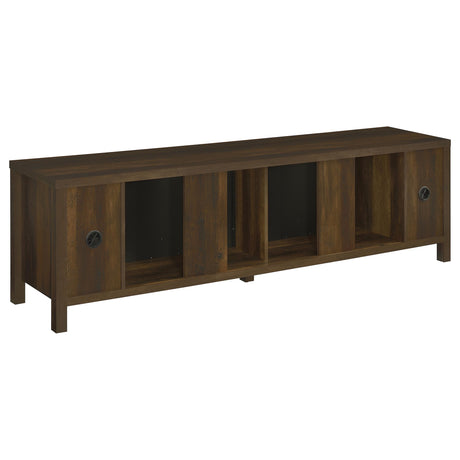 Carey Dark Pine 79-inch TV Stand Fireplace Media Console from Coaster - Luna Furniture